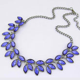 First Frost Blue Crystal Statement Necklace
